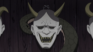 The Shinigami Mask (Naruto) allows the user to summon and control the death god, Shinigami.