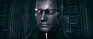 Albert Wesker (Resident Evil) fatally stabs Oswell Spencer with his bare hand.