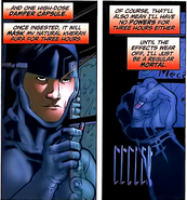 Damper Capsules (Wildstorm/DC Comics) suppress a Kheran's powers for three hours.