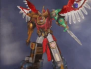 Gao Icarus Defense Mode.gif (3.42 MB) GaoIcarus (Hyakuju Sentai Gaoranger)/Isis Megazord (Power Rangers Wild Force)