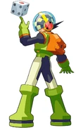 MegaMan.EXE (Mega Man Battle Network) after performing Double Soul with NumberMan.EXE