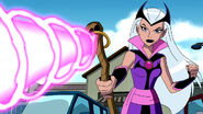 Charmcaster (Ben 10) fires a bolt of energy.