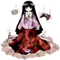 As a Person of Hourai, Kaguya Houraisan (Touhou Project) attained complete and absolute immortality after drinking the Hourai Elixir, and her existence and soul become utterly independent of even the concept of reality. She can still feel pain when injured like every biological being.