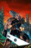 Nathan Summers/Cable (Marvel Comics) has the psionic power to displace himself and others at almost any specific point in the time-stream and then re-emerging in the physical world from as much as a few minutes to years by generating chronal energies.