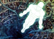 Malak Al-Muat's (Warren Ellis' Supergod) body emits a natural force field of radiation that devastates everything in his way.