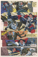 Punisher 2099's (Marvel Comics) suit allows him to absorb and redirect kinetic energy.