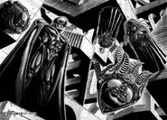 The God Hand (Berserk) can transform humans who bear Behelits and reach their lowest point of despair into demons called Apostles via a ceremony that requires the sacrifice of that which the human holds most dear to their heart.