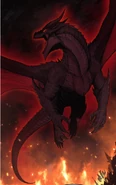 Azhi Dahaka, the Black Dragon (Wail of a Dargon's Rage) was an evil dragon god with divine abilities in the darkest of magics.