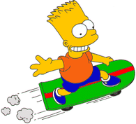Bart Skateboarding.gif (12 KB) Bart Simpson (The Simpsons)