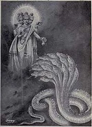 Adisesha.jpg (11 KB) Adisesha (Hinduism), the primordial cosmic serpent who carries multiple planets on his hoods.