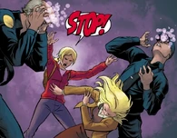 ...and here on two frenzied guards to protect Claire Bennet.