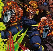 After exposure to a mass empowering system dubbed Pandora; Detonator (Chaos! Comics) gained the ability to channel and emit destructive explosive force.