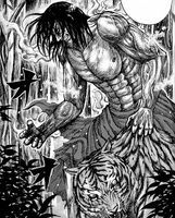 As a Bushin, Hou Ken (Kingdom) was a muscular man with a large build, possessing an unbelievable amount of strength as he killed a tiger barehanded.