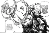 Zekka (Battle Angel Alita: Last Order) explaining more efficient shockwave production...