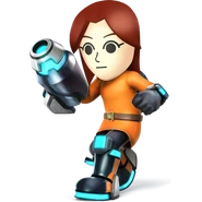 Mii Gunners (Super Smash Bros.) can shoot missiles, grenades, bombs, lasers, fire, and more from their arm cannons with proficiency.
