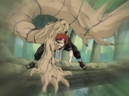 Shukaku (Naruto) forms its claws out of compressed sand, which it uses to capture and brutally crush.