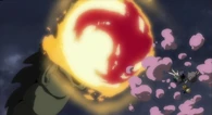 Gora (InuYasha) projects a ball of demonic energy from his mouth.