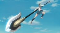 Lisa Yadōmaru's (Bleach) Zanpakutō, Haguro Tonbō, is a giant spear that she wields proficiently.