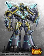 Mecha-Baz (Kaiju Combat) can recharge his energy with electrical energy.