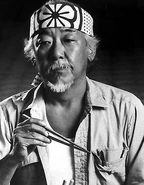 Pat-Morita (Karate Kid).jpg (37 KB) Despite his advanced age, Mr. Miyagi (The Karate Kid) is a skilled karate practitioner and teacher.