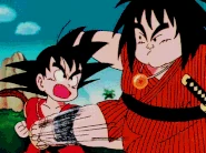 Yajirobe (Dragon Ball) although he doesn't display any Ki control, could still match Goku in strength when he was a child.