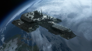 A BC-304 carrier (Stargate) is one of Earth's first fully capable spacecraft and are some of the few known vessels capable of intergalactic travel thanks to their Asgard upgrades.