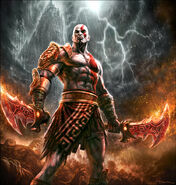 Kratos (God of War) a demigod who transcended to become a god of war.