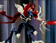 Venom and Carnage (Spider-Man Unlimited) fused together.