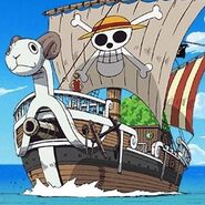 The Straw Hat Pirates (One Piece) took such great care and love for their ship, the Going Merry, that it gave the ship sentience, for it to speak and sail on its own.