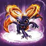 Spyro (Spyro/Skylanders) infusing his horns with fire.