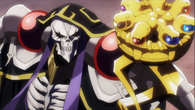 Ainz Ooal Gown (Overlord) in his made form is skilled in using his powerful staff.