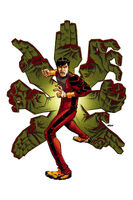 Shang Chi (Marvel Comics) due to training his entire life to be a living weapon is a pinnacle conditioning for a Human.