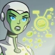 Aya (Green Lantern The Animated Series) making holographic objects.