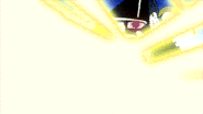 Based on Admiral Kizaru's light-based Devil Fruit powers, Bartholomew Kuma (One Piece) fires a laser beam from his mouth.