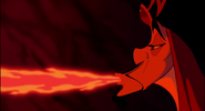 Jafar (Disney’s Aladdin) breathing fire.