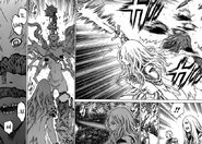 Priscilla (Claymore) possesses regeneration of such a powerful level that it is more compared to creation, as she can rapidly regenerate from anything that is not instantly fatal, due to her infinite energy reservoir.