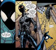 Ero/The Other (Marvel Comics) scattering into a swarm of spiders.