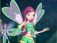 Roxy (Winx Club) the fairy of animals, can feel what they feel and calm them down.