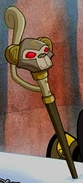 Monkey Spear (Xiaolin Chronicles) transform the user into a monkey and can released monkey spirits