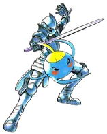 Guile Hideout (Pokémon Adventures) wielding the sword Instant that reflects attacks back to the attackers.