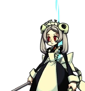 Skullgirls like Marie (Skullgirls) have a skull mark in their eyes.