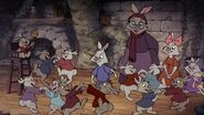 Skippy, Sis, Tagalong, Mother Rabbit and other anthropomorphic rabbits (Disney's Robin Hood)