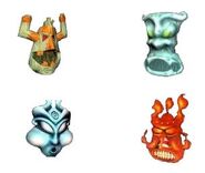 The Elementals (Crash Bandicoot series) are a group of evil masks who have the power to manipulate the elements of earth, water, fire, and air and use them to cause chaos across the world.