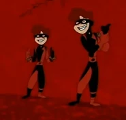 The Wego Twins (Kim Possible) can re-absorb their clones when they are not needed.