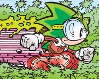 ...his additional alternate forms, Eco Sonic achieved while running at high speeds through the Great Rainforest...