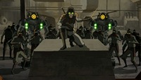 In order to combat benders, Equalists (Avatar: The Legend of Korra) were trained to their physical peak.