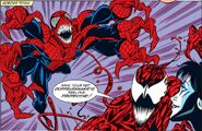 Carnage's (Marvel Comics) symbiote can "see" in any direction, warning him of incoming threats.