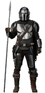DinDjarinSpear-AG.png (563 KB) Din Djarin/The Mandalorian (Star Wars) wields a Beskar Spear.