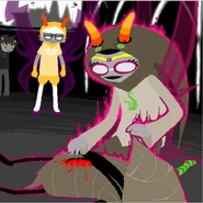 Feferi Peixes (Homestuck) resurrects someone fatally impaled in the stomach with her Witch of Life powers.