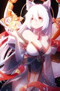 After estranging herself from the late martial arts family, Ara Haan (Elsword) is able to incorporate her own fighting style with powerful mystical arts of her past incarnation, Eun, the ancient fox demon and the Holy Beast of Elrios.